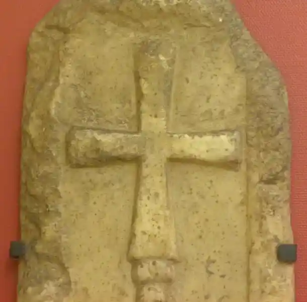 Cross on a tombstone